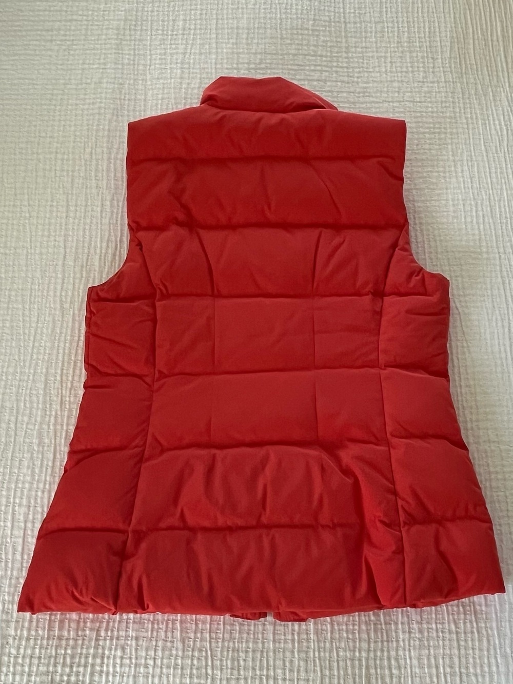 Talbots Bright Orange Ruffle Puffer Vest - Picture 4 of 4